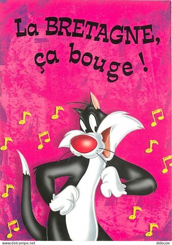 Carte postale bandes - carte,